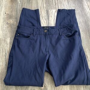 White House Black Market The Skinny Ankle Pants, Navy Blue with ankle zip size 4